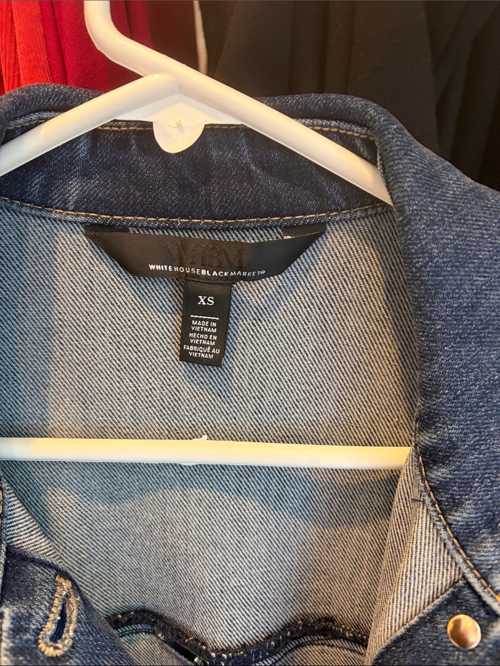 White House Black Market Blue Denim Jacket
